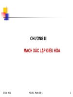 CHƯƠNH III: MẠCH XÁC LẬP ĐiỀU HÒA pptx