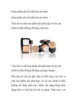 Chọn phấn nền tốt nhất cho da nhờn pptx