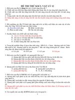 ĐỀ THI THỬ KSCL VẬT LÝ 12 ppsx