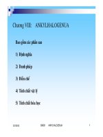 GIÁO TRÌNH HÓA HỮU CƠ - ANKYLHALOGENUA pps