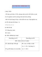 Giáo án Đại Số lớp 8: BẤT PHƯƠNG TRÌNH MỘT ẨN ppt