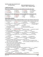 THE ONE PERIOD TEST (the 3 rd) Grade 12 pps