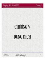 HÓA ĐẠI CƯƠNG B1 - CHƯƠNG 5 ppsx