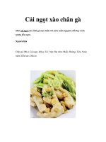 Cải ngọt xào chân gà pot