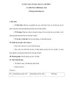 LUYỆN TẬP CĂN BẬC HAI CỦA SỐ PHỨC VÀ PHƯƠNG TRÌNH BẬC HAI pps