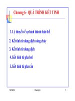 QUÁ TRÌNH KẾT TINH pptx