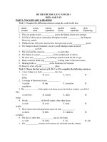 ĐỀ THI THỬ HSG LẦN 1 NĂM 2011 MÔN: ANH VĂN ppt