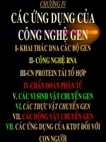 NHẬP MÔN CÔNG NGHỆ SINH HỌC - CHƯƠNG 4 ppt