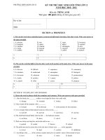 KỲ THI THỬ HỌC SINH GIỎI TỈNH LỚP 12 NĂM HỌC 2010 - 2011 ppt