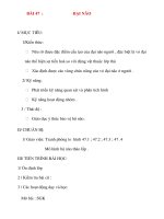 Giáo án Sinh Học lớp 8: BÀI 47 :ĐẠI NÃO pptx