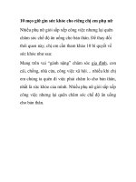 10 mẹo giữ gìn sức khỏe cho riêng chị em phụ nữ pptx