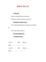 Giáo án Công nghệ lớp 7 : Tên bài dạy : KIỂM TRA 45/ pot