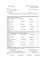 ĐỀ THI THỬ ĐẠI HỌC LẦN II Môn thi : TIẾNG ANH pptx