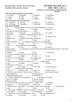 ĐỀ KIỂM TRA HỌC KỲ 2 MÔN: TIẾNG ANH 12 - ĐỀ SỐ 4 doc