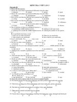 KIỂM TRA 1 TIẾT LẦN 3 Test code 121 ppsx