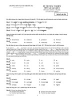 ĐỀ THI TRẮC NGHIỆM MÔN Anh văn Khối 12 - Mã đề thi 474 pdf