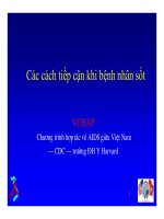 Bài giảng điều trị HIV : Các cách tiếp cận khi bệnh nhân sốt part 1 potx