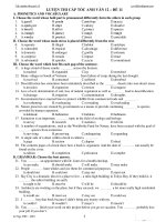 LUYỆN THI CẤP TỐC ANH VĂN 12 – ĐỀ 11 pptx