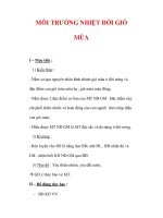 Giáo án Địa Lý 7 : Tên bài dạy : MÔI TRƯỜNG NHIỆT ĐỚI GIÓ MÙA doc