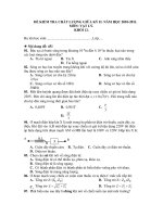 ĐỀ KIỂM TRA CHẤT LƯỢNG GIỮA KỲ II NĂM HỌC 2010-2011. MÔN: VẬT LÝ - Nội dung đề: 451 docx