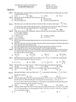 ĐỀ THI VẬT LÍ - Mã đề: 233 potx