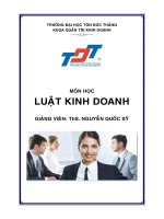 BÀI GIẢNG: LUẬT KINH DOANH docx
