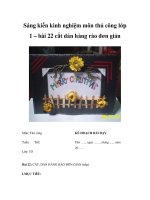 Sáng kiến kinh nghiệm môn thủ công lớp 1 – bài 22 cắt dán hàng rào đơn giản ppt