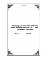 Xây dựng giải pháp eForms thông minh dựa trên DB2 pureXML, Lotus Form và dịch vụ Web doc