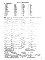 KIỂM TRA ANH VĂN 45 PHÚT ppt