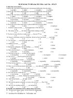 Bộ đề thi thử TN-ĐH năm 2011 Môn: Anh Văn – Đề số 9 docx