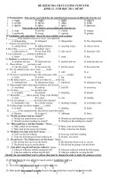 ĐỀ KIỂM TRA CHẤT LƯỢNG CUỐI NĂM KHỐI 12- NĂM HỌC 2011- ĐỀ 007 pdf