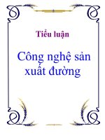 Tiểu luận: Công nghệ sản xuất đường pptx