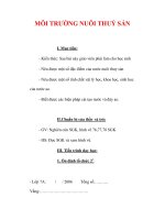 Giáo án Công nghệ lớp 7 : Tên bài dạy : MÔI TRƯỜNG NUÔI THUỶ SẢN pot