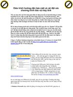 Giáo trình hướng dẫn bảo mật và cài đặt các chương trình bảo vệ máy tính phần 1 doc