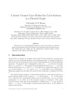 Báo cáo toán học: "A Gessel–Viennot-Type Method for Cycle Systems in a Directed Graph" doc