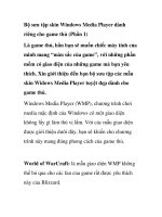Bộ sưu tập skin Windows Media Player dành riêng cho game thủ (Phần 1) doc
