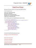 Lập trình Android: Datetime Picker potx