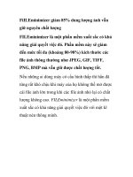 FiILEminimizer giảm 85% dung lượng ảnh vẫn giữ nguyên chất lượng ppt