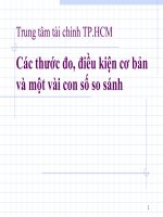 Các thước đo, điều kiện cơ bản và một vài con số so sánh pptx