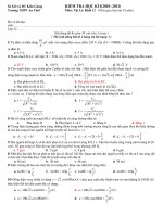 KIỂM TRA HỌC KÌ I(2010 -2011) Môn: Vật Lý- Khối 12 pdf