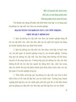 Giáo trình tổng hợp những vấn đề hạch toán trong việc bảo vệ an toàn và tiết kiệm phần 9 potx