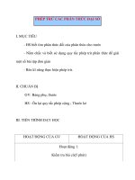 Giáo án Đại Số lớp 8: PHÉP TRỪ CÁC PHÂN THỨC ĐẠI SỐ pot