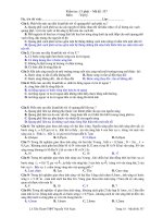 Kiểm tra :15 phút – Mã đề: 357 Môn :Vật lý docx