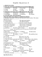 Ôn tập HK1 – Tiếng Anh 12 (ctc) – T2 doc