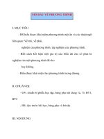 Giáo án Đại Số lớp 8: MỞ ĐẦU VỀ PHƯƠNG TRÌNH pptx