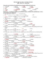 ĐỀ THI CHỌN LỌC HSG CẤP TỈNH NĂM 2011 MÔN: ANH VĂN – MÃ ĐỀ 692 ppt