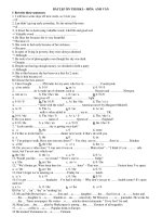 BÀI TẬP ÔN THI HKI – MÔN: ANH VĂN ppt