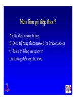 Bài giảng điều trị HIV : Tiếp cận các hội chứng tiêu hoá hay gặp: Nuốt đau và đau bụng part 3 pps