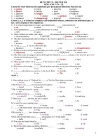 ĐỀ ÔN THI TN – ĐH NĂM 2011 MÔN: ANH VĂN – A5 pps