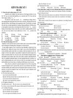 KIỂM TRA HỌC KỲ I ĐỀ SỐ 1 doc